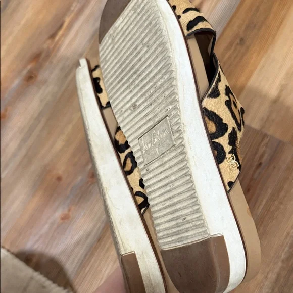 Sam Edelman Tan and Black Leopard Sandals - Picture 5 of 5